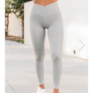 Pink Lily Grey/Tan Leggings